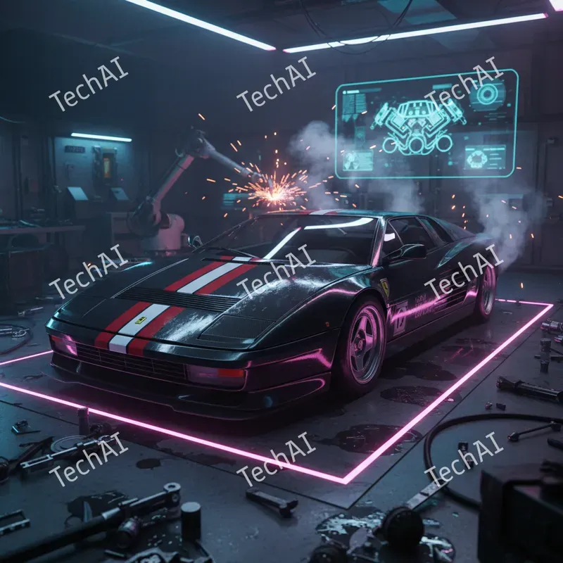Neon 1980s Rally Car Hero Shots