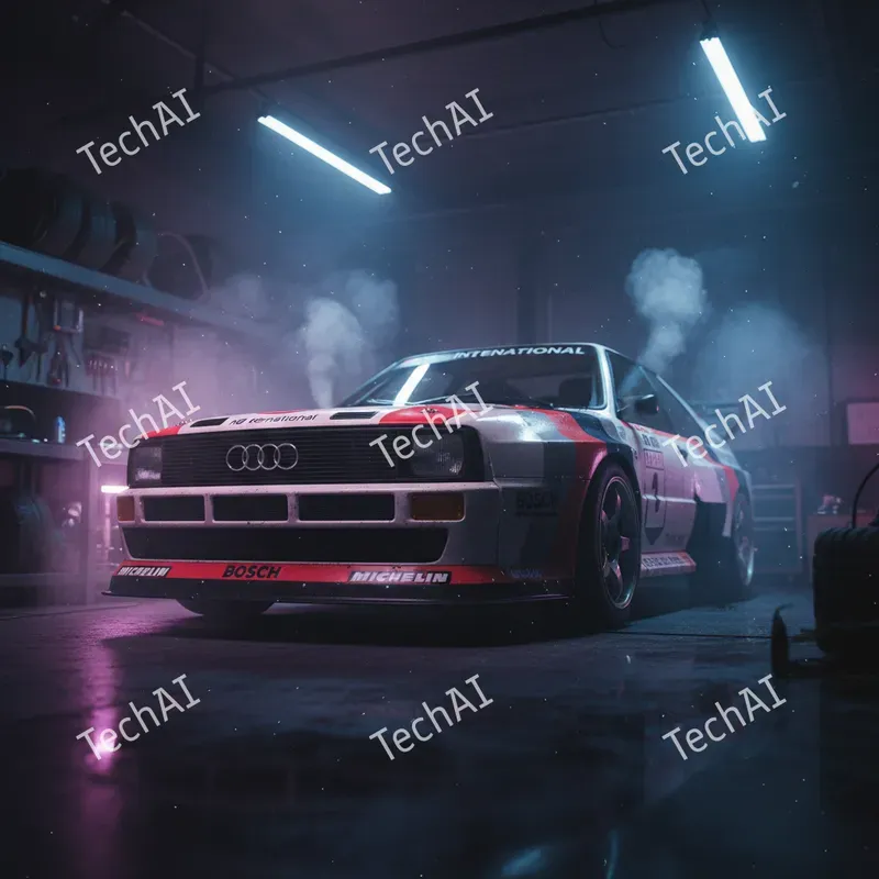 Neon 1980s Rally Car Hero Shots