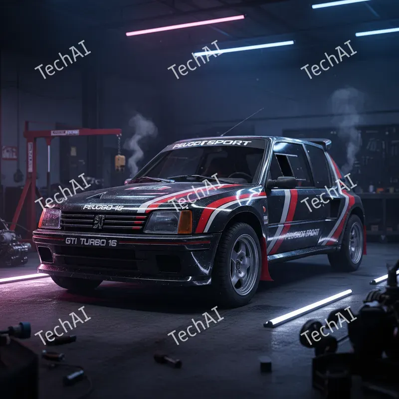 Neon 1980s Rally Car Hero Shots