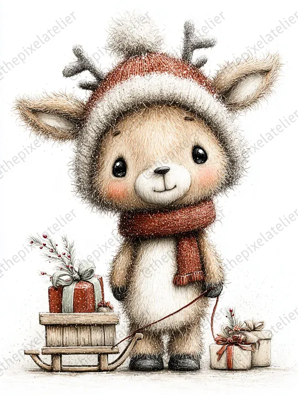 Cozy Christmas Storybook Animals