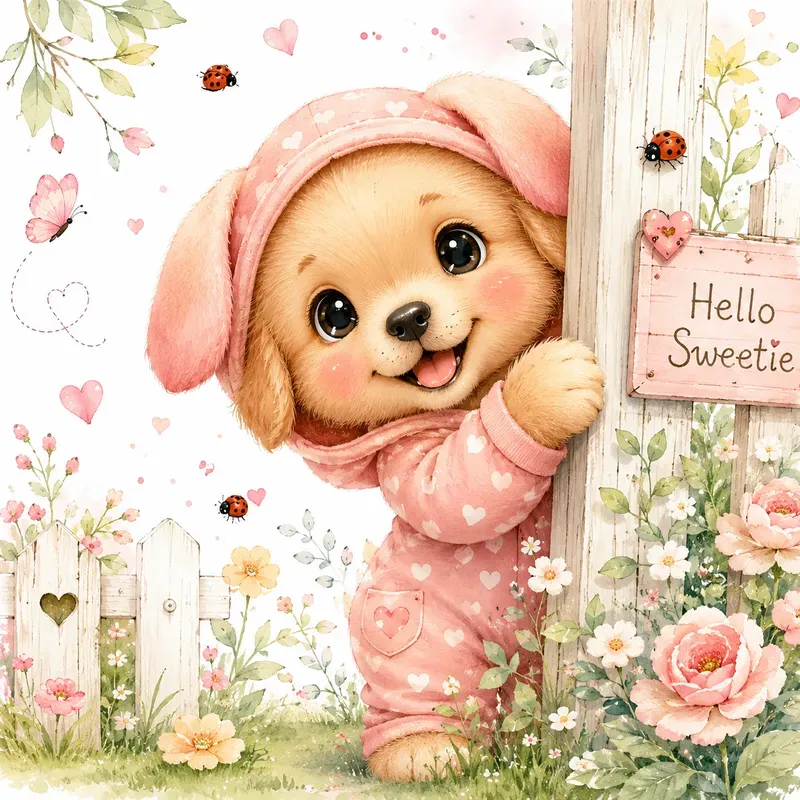 Cute Baby Animal Nursery Art