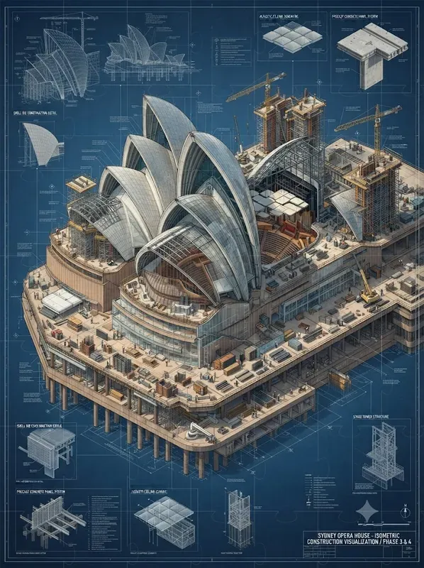 Architectural Cutaway Isometric Buildings