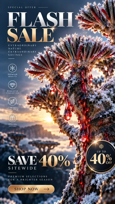 Luxury Winter Botanical Promo Backgrounds