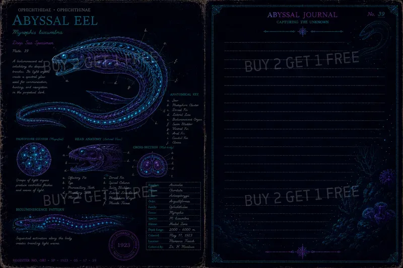 Vintage Neon Abyssal Anatomy Ephemera