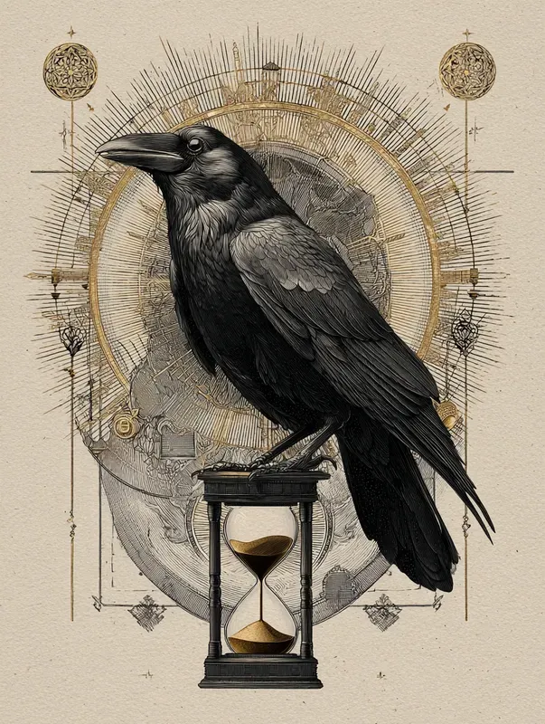 Golden Ink Occult Engraving Art