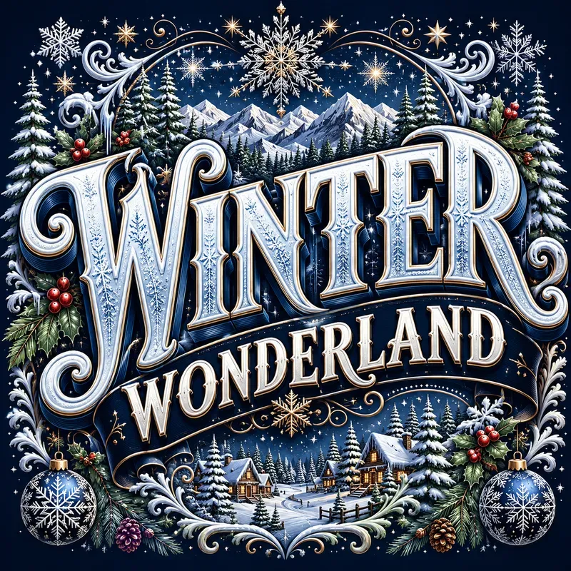 Winter Typography Design Generator