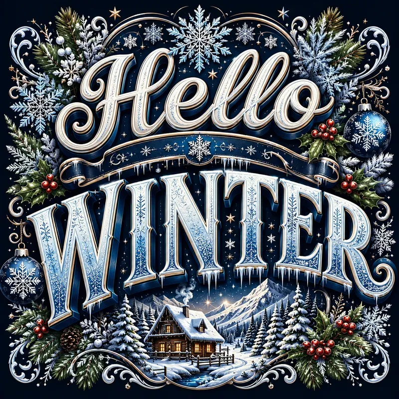 Winter Typography Design Generator