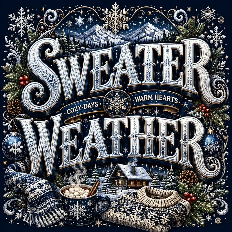 Winter Typography Design Generator