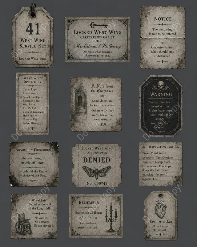 Haunted Manor Vintage Ephemera