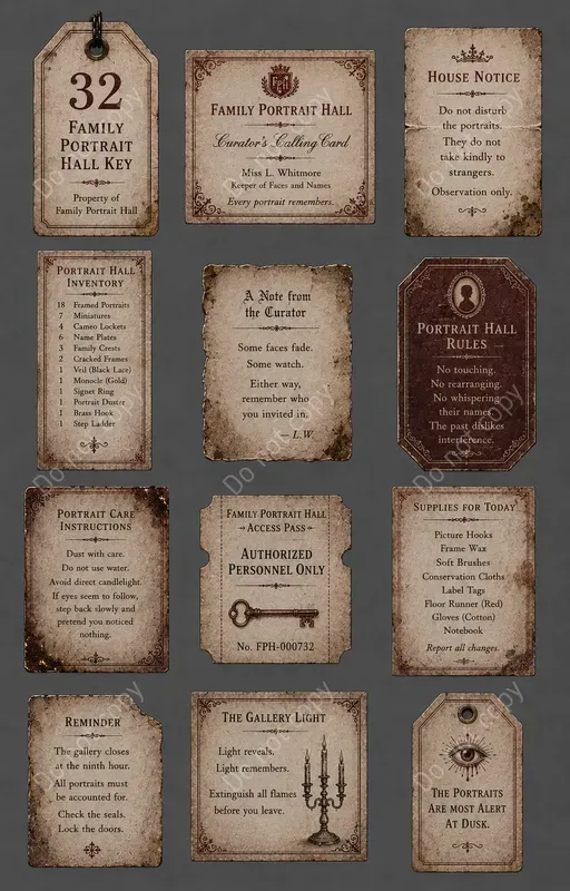 Haunted Manor Vintage Ephemera