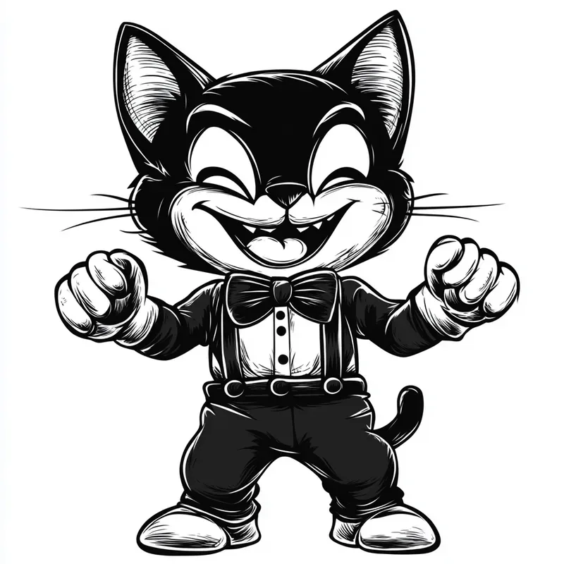 90s Retro Mascot Cartoon Logo Art