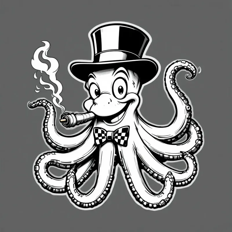 90s Retro Mascot Cartoon Logo Art