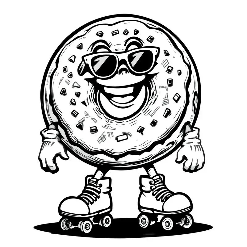 90s Retro Mascot Cartoon Logo Art