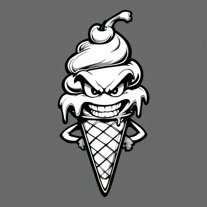 90s Retro Mascot Cartoon Logo Art