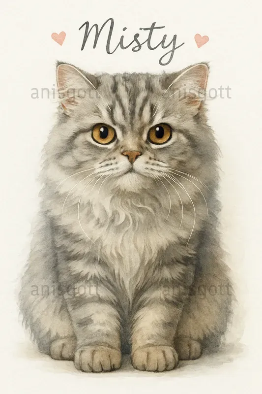 Watercolor Custom Pet Portraits Wall Art