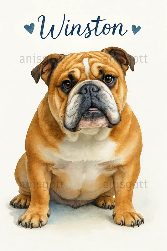Watercolor Custom Pet Portraits Wall Art
