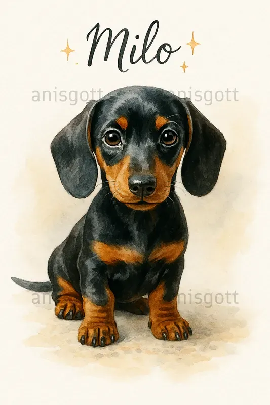 Watercolor Custom Pet Portraits Wall Art