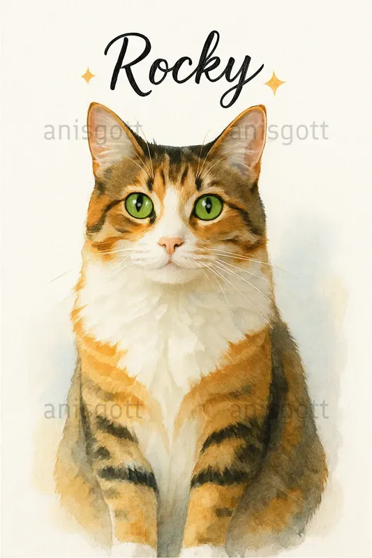 Watercolor Custom Pet Portraits Wall Art
