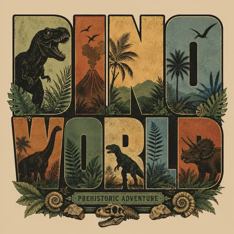 Retro Wildlife Typography Sticker Packs