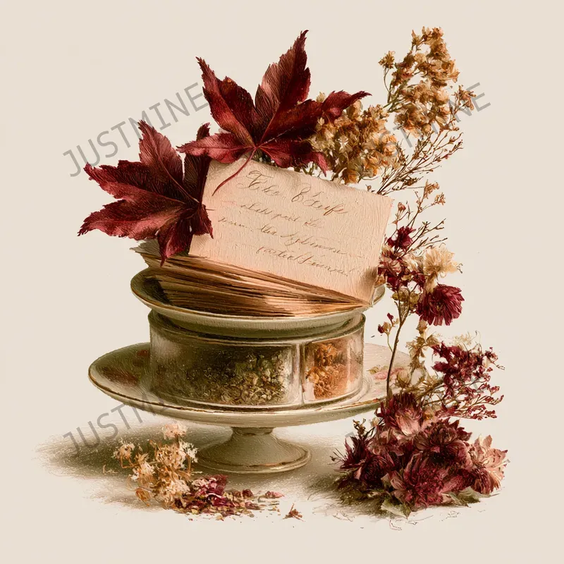 Crimson Spring Fall Gift Clipart