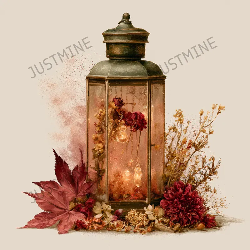 Crimson Spring Fall Gift Clipart