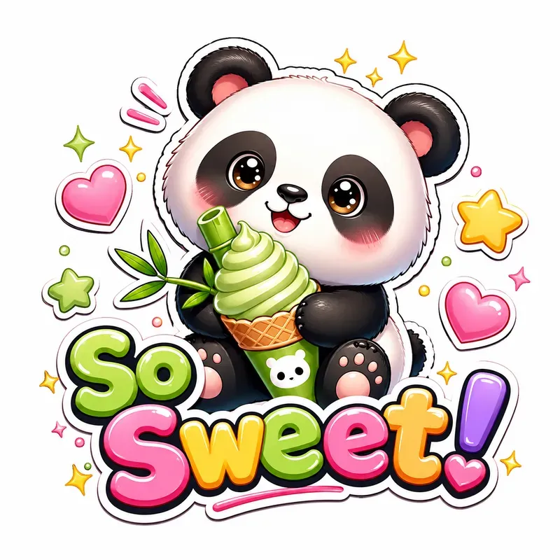 Kawaii Cute Sticker Characters 3D Style