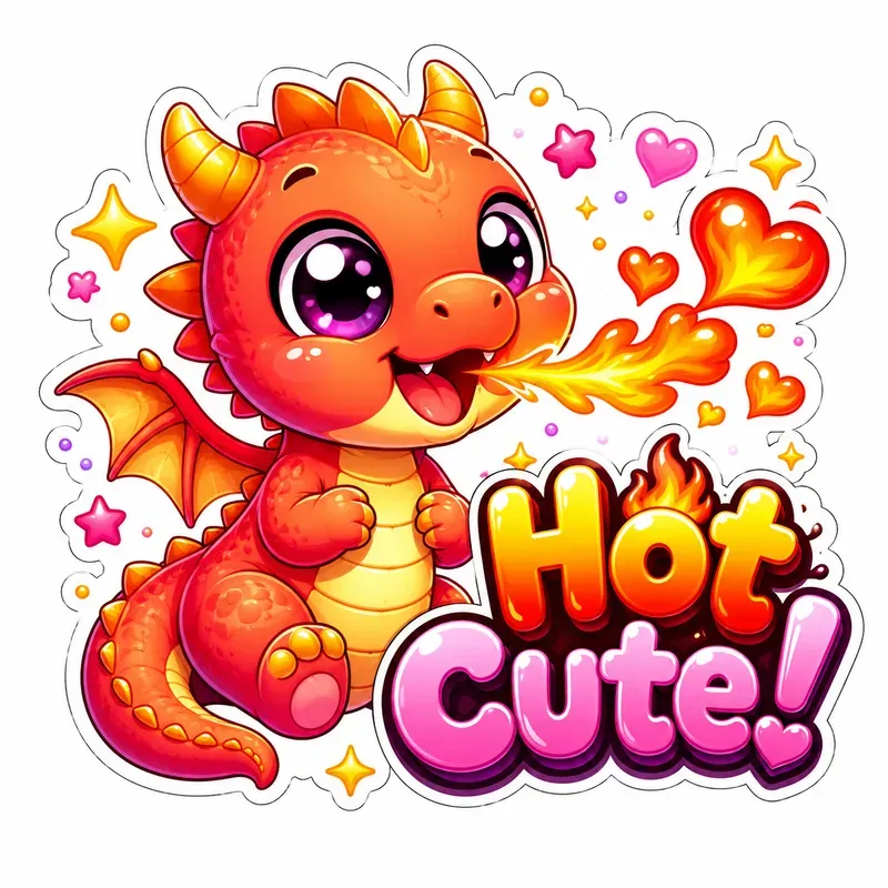 Kawaii Cute Sticker Characters 3D Style