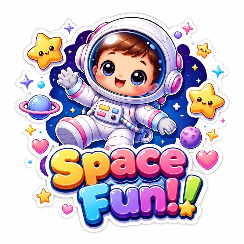Kawaii Cute Sticker Characters 3D Style