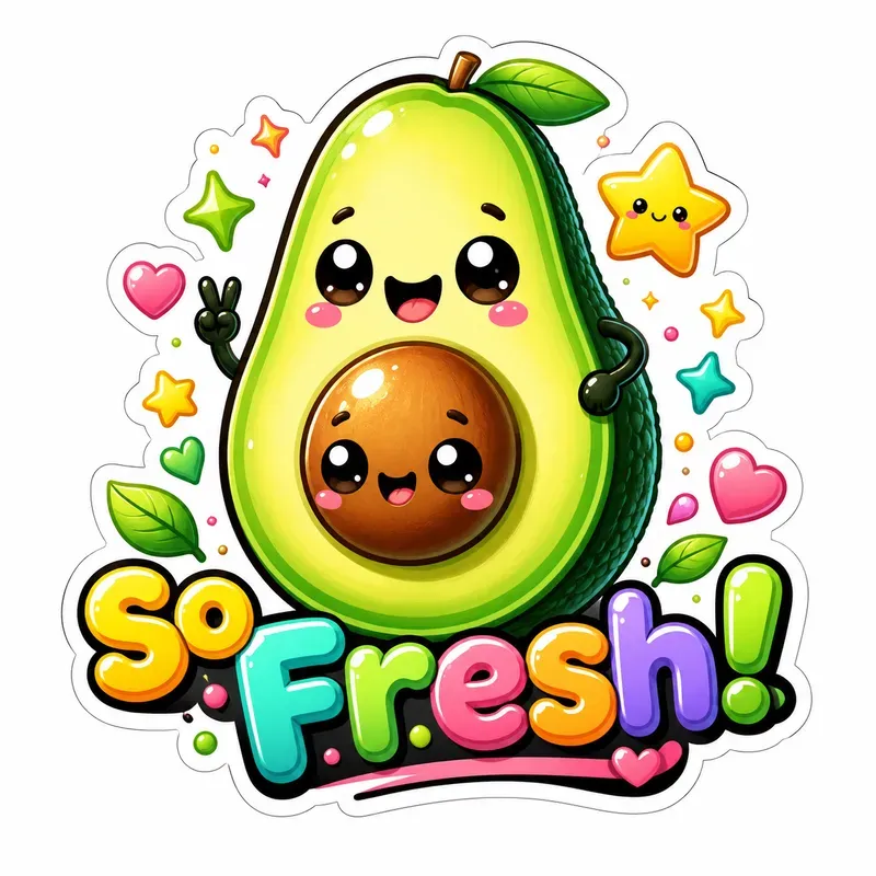 Kawaii Cute Sticker Characters 3D Style