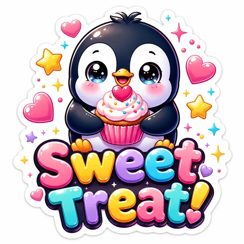 Kawaii Cute Sticker Characters 3D Style