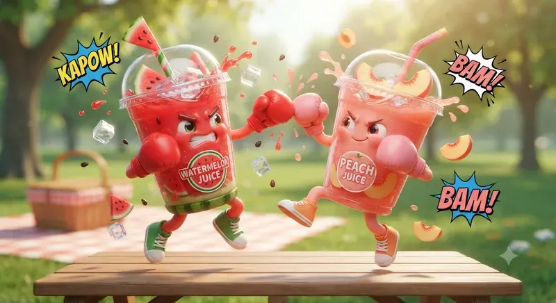 Cute 3D Juice Battle Prompts