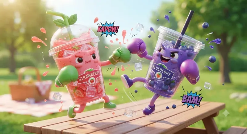 Cute 3D Juice Battle Prompts