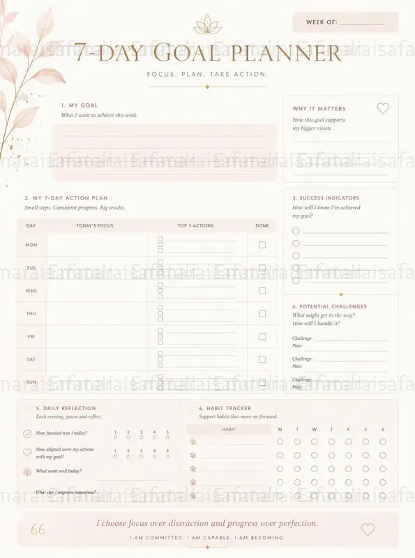 Professional Feminine Planner Generator