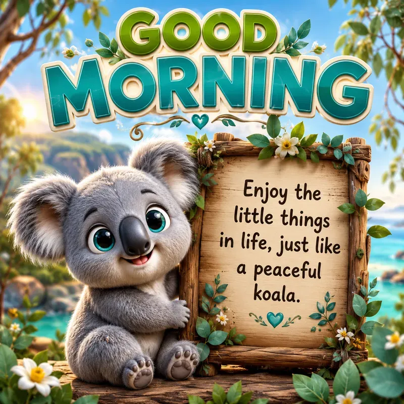 Cute Animal Morning Posters