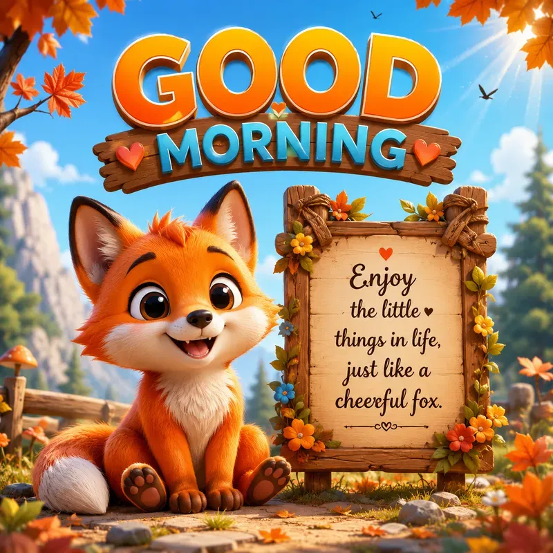 Cute Animal Morning Posters