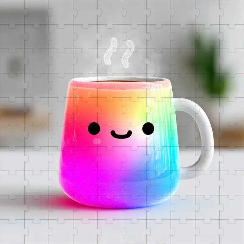 Glossy 3D Kawaii Rainbow Charms