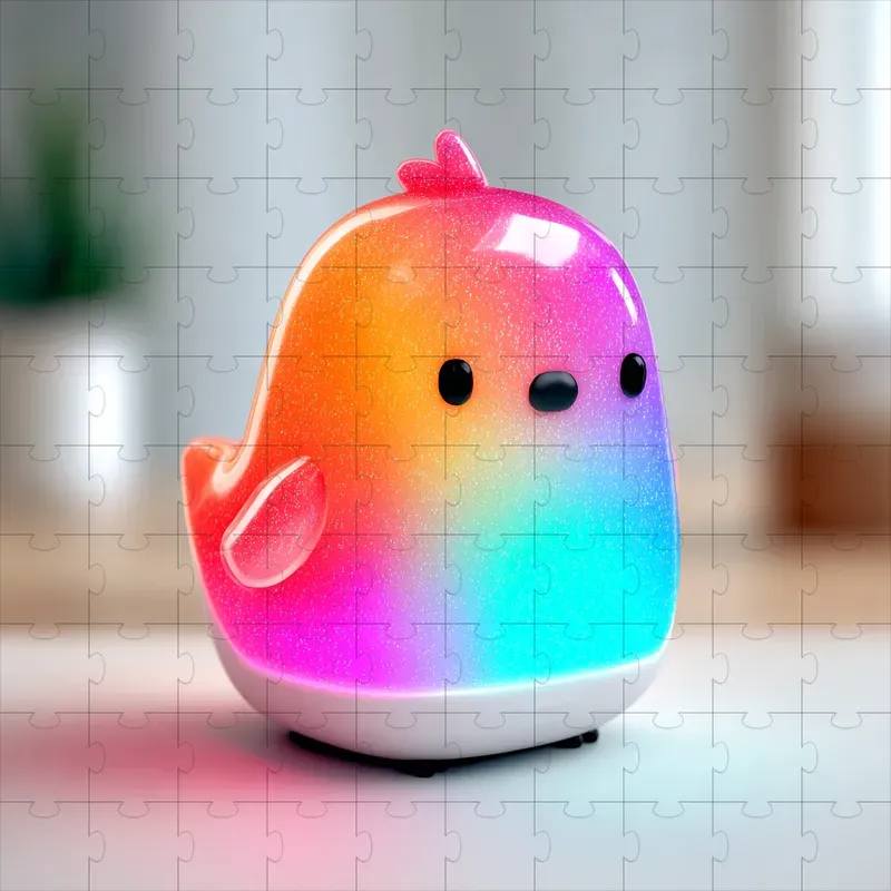 Glossy 3D Kawaii Rainbow Charms