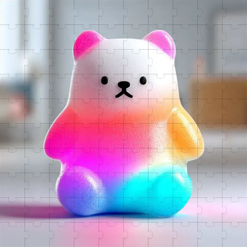 Glossy 3D Kawaii Rainbow Charms
