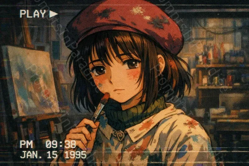 90s Retro Vhs Anime Girl Portraits Gpt5