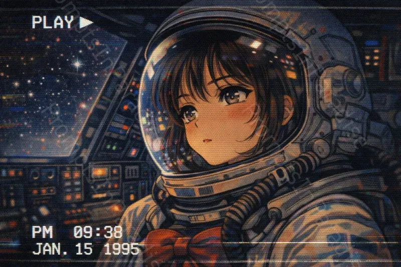 90s Retro Vhs Anime Girl Portraits Gpt5
