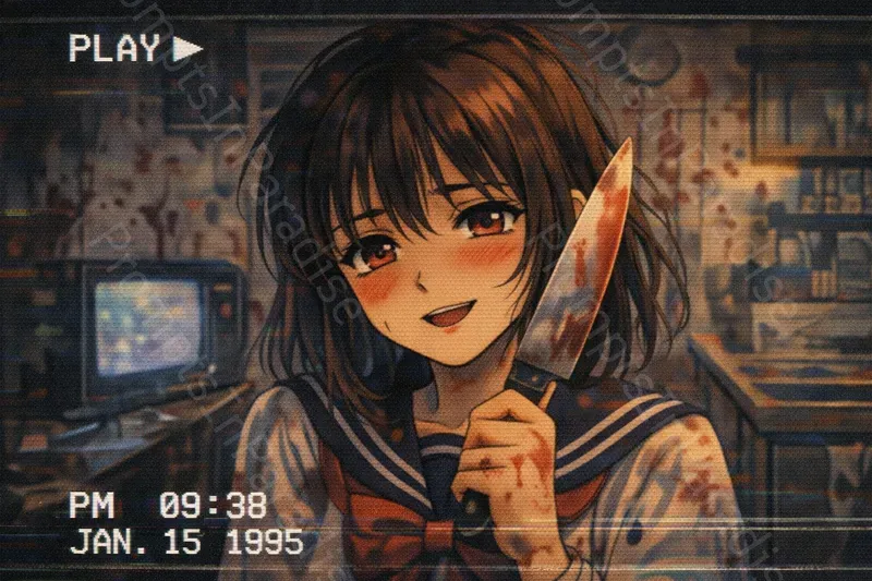 90s Retro Vhs Anime Girl Portraits Gpt5