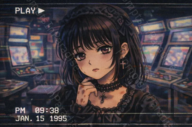 90s Retro Vhs Anime Girl Portraits Gpt5