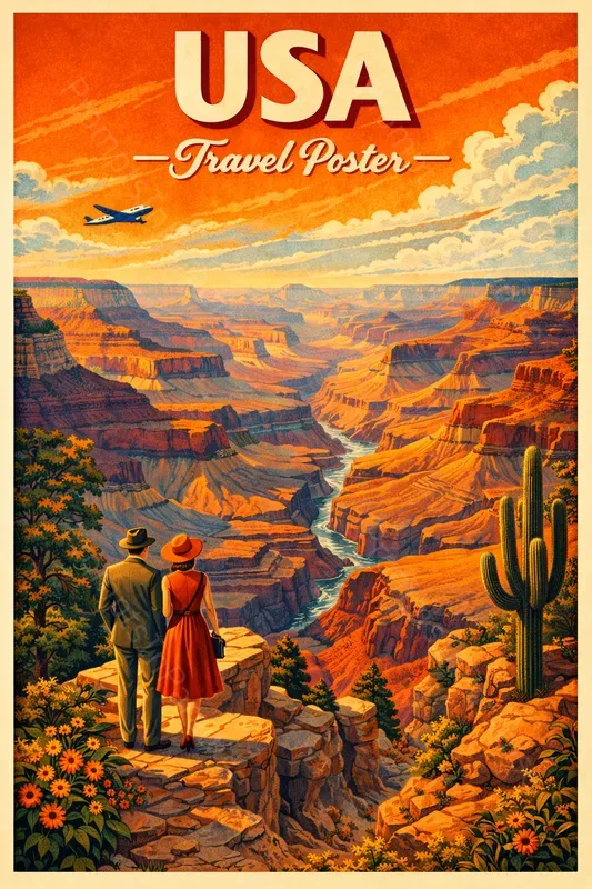 Vintage Travel Poster Generator