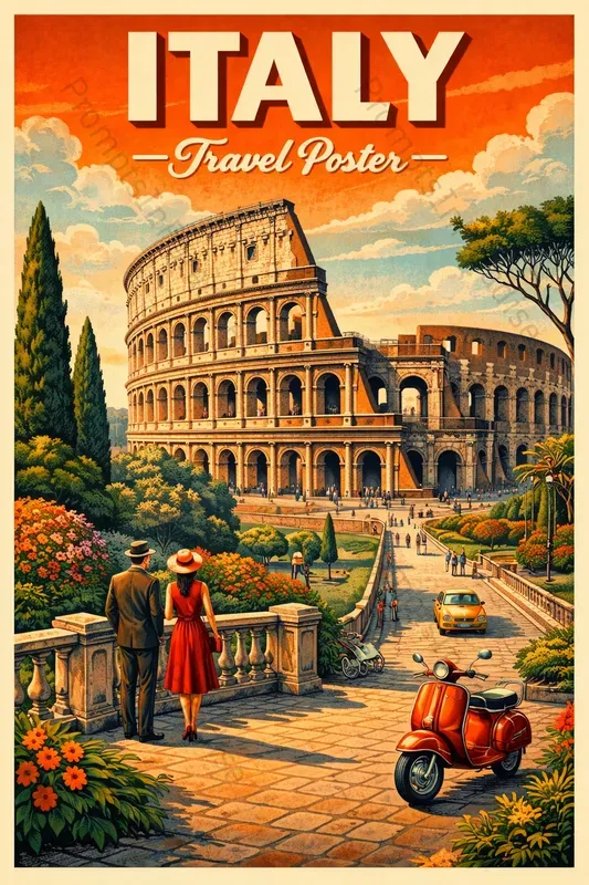 Vintage Travel Poster Generator