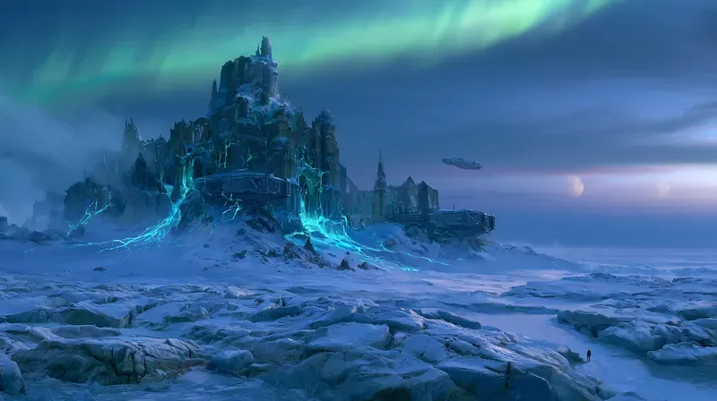 Cinematic Scifi Ruins Concept Art
