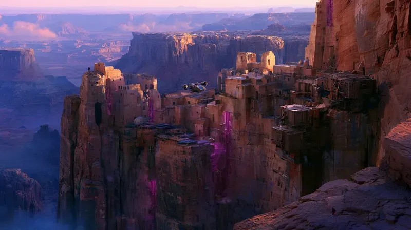 Cinematic Scifi Ruins Concept Art