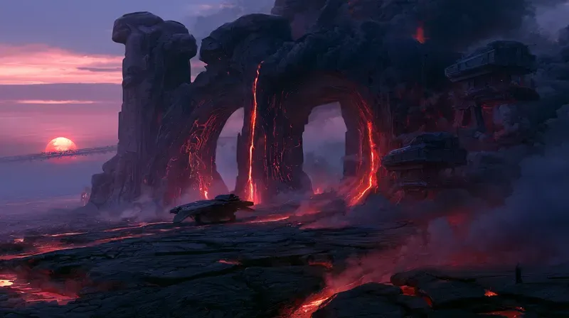 Cinematic Scifi Ruins Concept Art