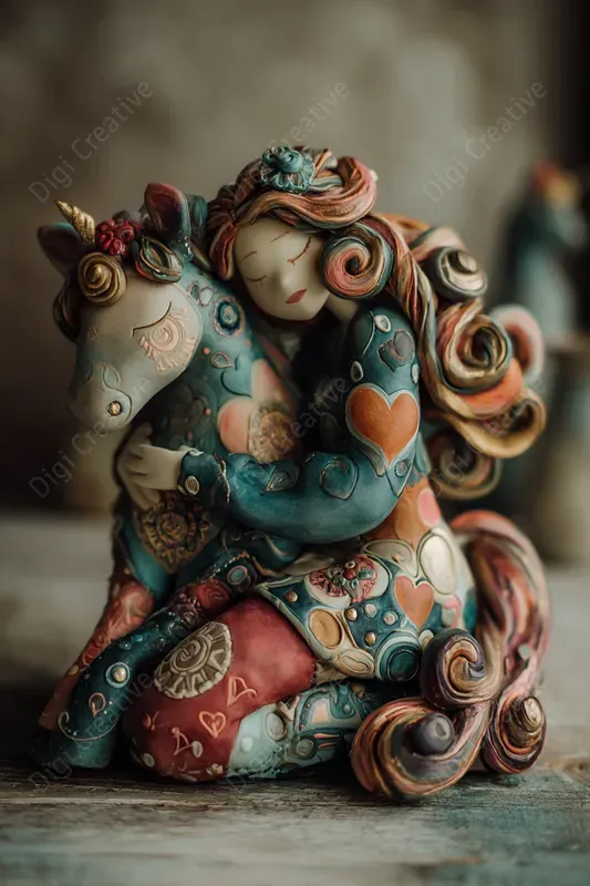 Handcrafted Folk Art Figurine Style