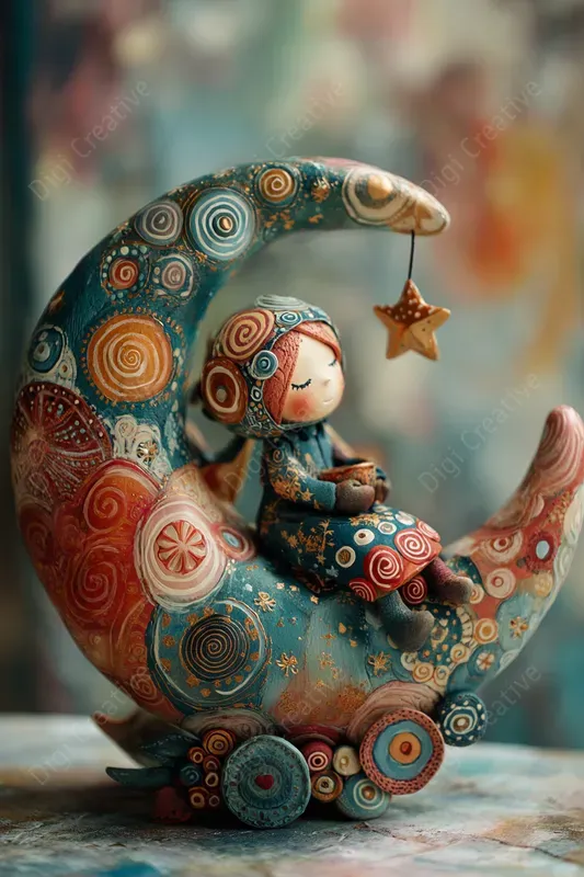 Handcrafted Folk Art Figurine Style
