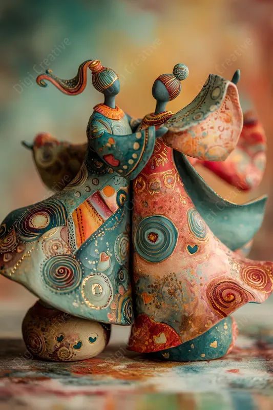 Handcrafted Folk Art Figurine Style